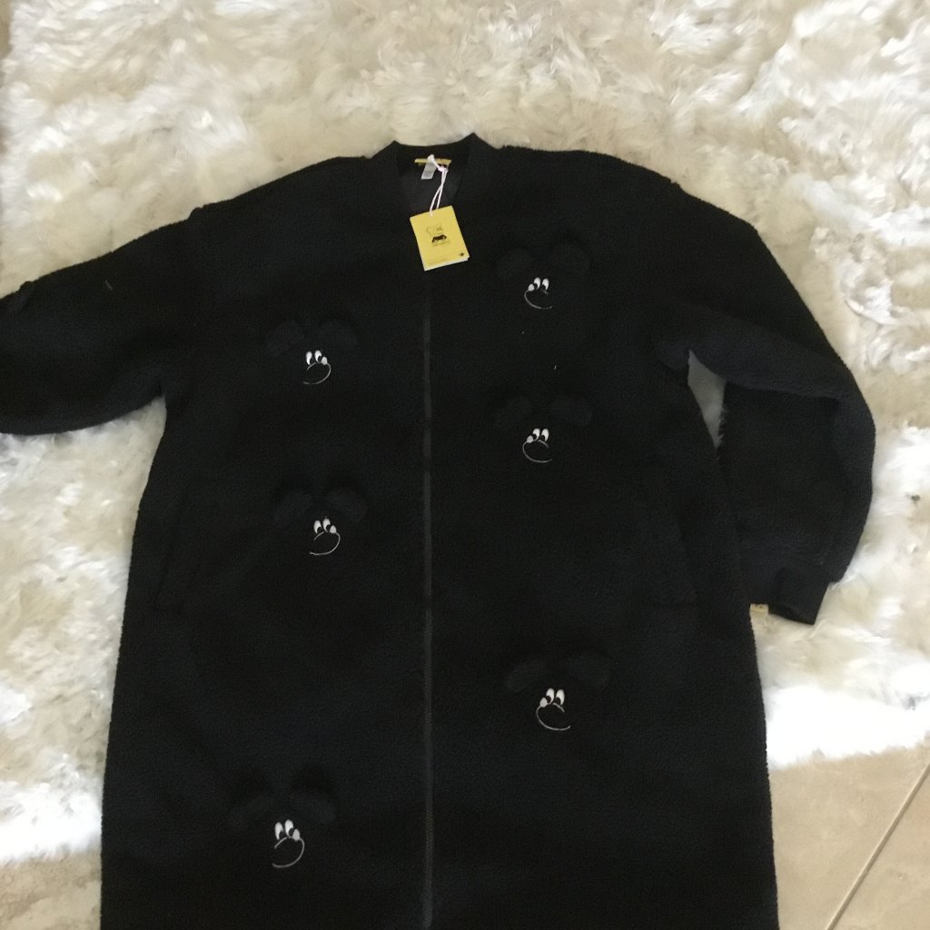 Lazy Oaf Bear Face Embroidered Coat Size Xl New Oversized Unisex
